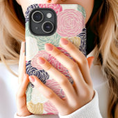 カラフルな花咲くパーソナライズドネーム Case-Mate iPhoneケース