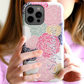 カラフルな花咲くパーソナライズドネーム Case-Mate iPhoneケース