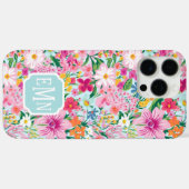 カラフルな花園のイニシャルケース Case-Mate iPhoneケース (裏面 (横))