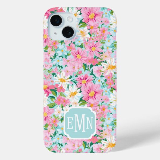 カラフルな花園のイニシャルケース Case-Mate iPhoneケース (裏面)