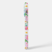 カラフルな花園のイニシャル入りケース iPhoneケース (左側面)