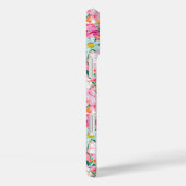 カラフルな花園のイニシャル入り Case-Mate iPhoneケース (裏面 / 右)