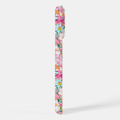 カラフルな花園のイニシャル入り iPhoneケース (右側面)