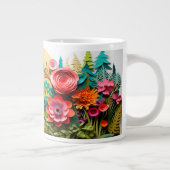 「カラフルな花園のコーヒーマグ」 ジャンボコーヒーマグカップ (右)