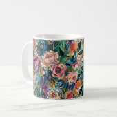カラフルな花園マグカップ コーヒーマグカップ (正面左)