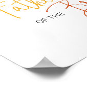 カラフルな花嫁の父 記念席 ウェディング ポスター (角)