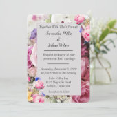 カラフルな花束 ウェディング 招待状 (スタンド正面)