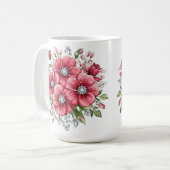 カラフルな花束 コーヒーマグカップ (正面左)