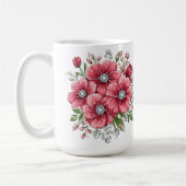 カラフルな花束 コーヒーマグカップ (左)