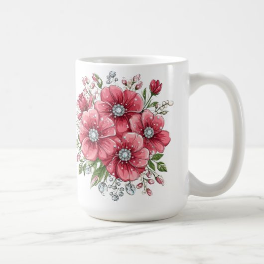 カラフルな花束 コーヒーマグカップ (右)