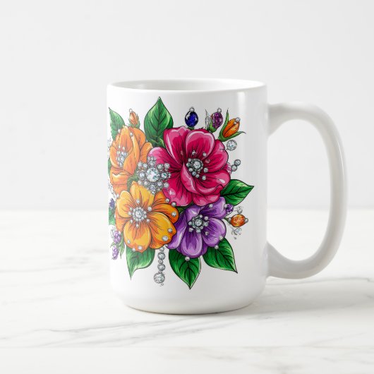カラフルな花束 コーヒーマグカップ (右)