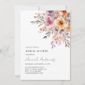 カラフルな花束 ブライダルシャワー 招待状 (正面)