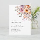 カラフルな花束 ブライダルシャワー 招待状 (スタンド正面)