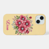 カラフルな花束 iPhone 15ケース (裏面横)