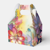 カラフルな花柄のギフトボックス フェイバーボックス (裏面サイド)