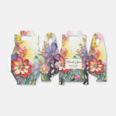 カラフルな花柄のギフトボックス フェイバーボックス (折り畳みなし)