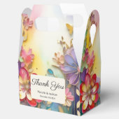 カラフルな花柄のギフトボックス フェイバーボックス (オープン)