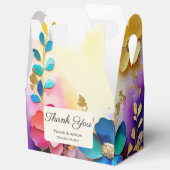 カラフルな花柄のギフトボックス フェイバーボックス (オープン)