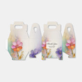 カラフルな花柄のギフトボックス フェイバーボックス (折り畳みなし)