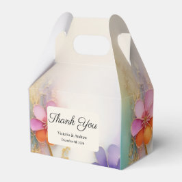 カラフルな花柄のギフトボックス フェイバーボックス