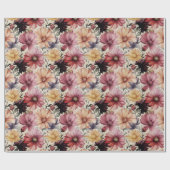 カラフルな花柄のゲルバーダイシー ラッピングペーパー (フラット)