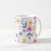 カラフルな花柄のコーヒーマグカップ コーヒーマグカップ (正面右)
