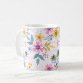 カラフルな花柄のコーヒーマグカップ コーヒーマグカップ (正面左)