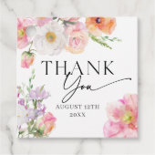 カラフルな花柄のサンキュータグ フェイバータグ (正面)