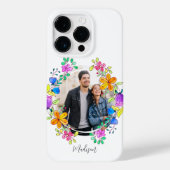 カラフルな花柄のシンプルモダンなフォトギフト Case-Mate iPhoneケース (裏面)