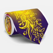 カラフルな花柄のタイ ネクタイ (ロール)