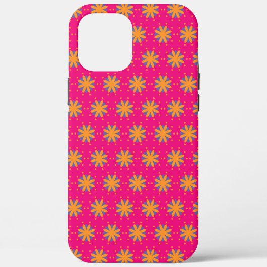 カラフルな花柄の円形 Case-Mate iPhoneケース (裏面)