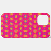 カラフルな花柄の円形 Case-Mate iPhoneケース (裏面 (横))