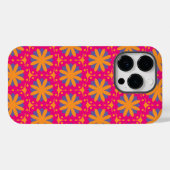 カラフルな花柄の円形 Case-Mate iPhoneケース (裏面 (横))