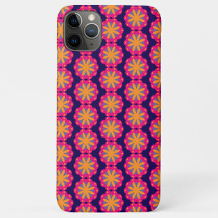 カラフルな花柄の円形 iPhone 11 PRO MAXケース