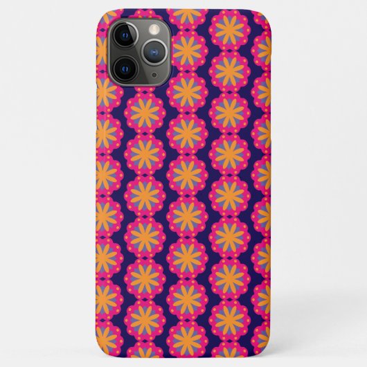 カラフルな花柄の円形 Case-Mate iPhoneケース (裏面)