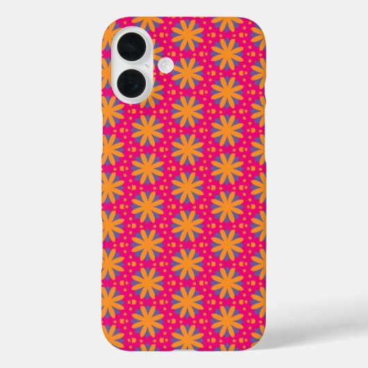 カラフルな花柄の円形 Case-Mate iPhoneケース (裏面)
