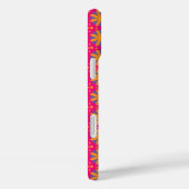 カラフルな花柄の円形 Case-Mate iPhoneケース (裏面 / 右)