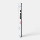カラフルな花柄の背景 iPhoneケース (左側面)