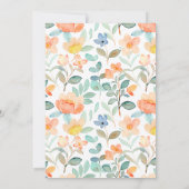 カラフルな花柄の「保存日」招待状 セーブザデート (裏面)