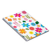 カラフルな花柄パターン ノートブック (右側)