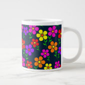 カラフルな花柄 ジャンボコーヒーマグカップ (右)