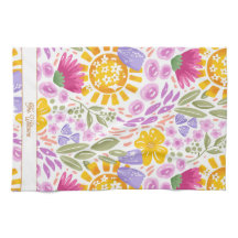 カラフルな花柄 ネーム モノグラム ボタニカル