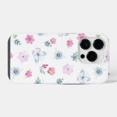 カラフルな花柄 iPhoneケース (裏面横)