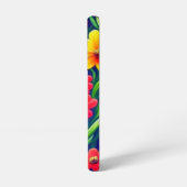 カラフルな花柄 SAMSUNG GALAXYケース (左側面)