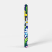 カラフルな花柄 SAMSUNG GALAXYケース (右側面)