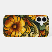 カラフルな花柄iPhoneケース iPhone 16ケース (裏面横)
