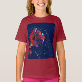 カラフルな花柄Tシャツ Tシャツ