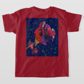カラフルな花柄Tシャツ Tシャツ (レイダウン裏面)
