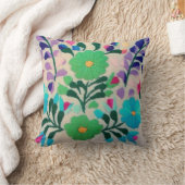 カラフルな花模様 クッション (ブランケット)