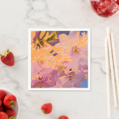 カラフルな花模様 スタンダードカクテルナプキン (インサイチュ)